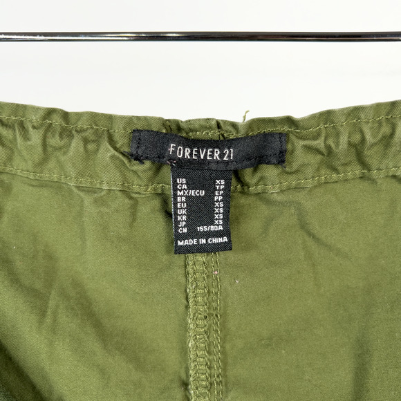 Forever 21 Cargo Maxi Skirt Green Cyber Grunge Indie Sleaze Punk Y2K Size XS - Picture 3 of 6